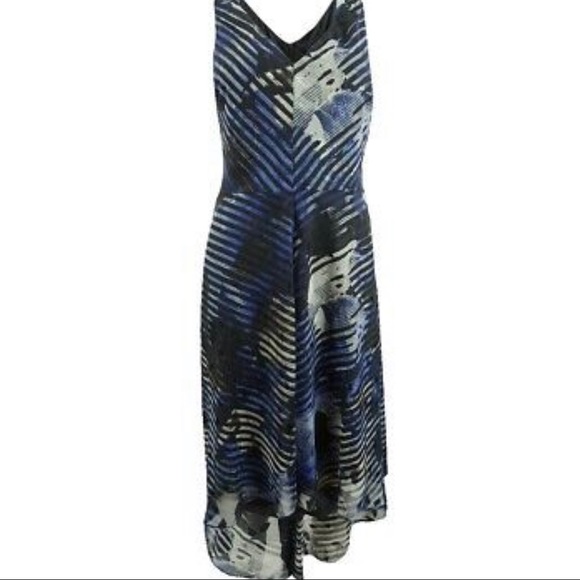 DKNY Black Shadow Flower Printed Dress - Picture 4 of 7
